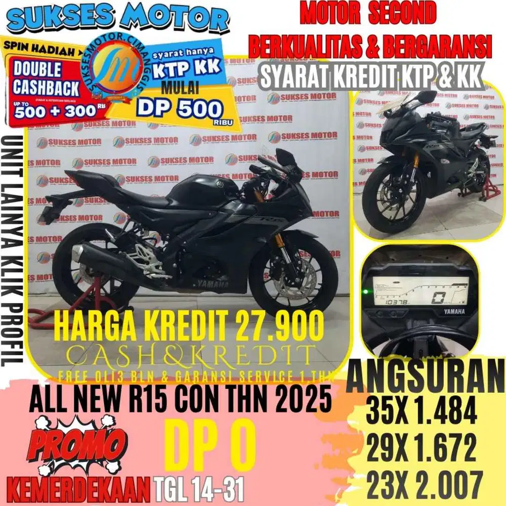 R15 CONECTED TAHUN 2025 BERGARANSI CASHBACK UPTO 3OORBUAN
