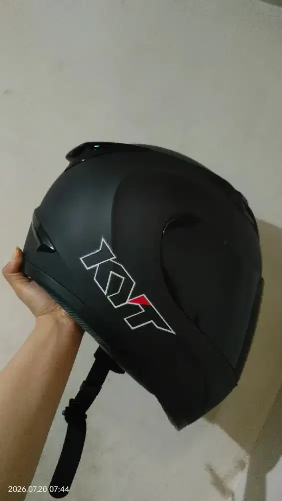 HELM KYT R10 ORI FULL FACE BLACK DOFF UK XL