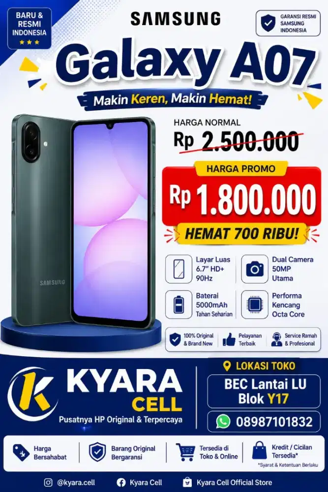 Samsung galaxy A07 4/64