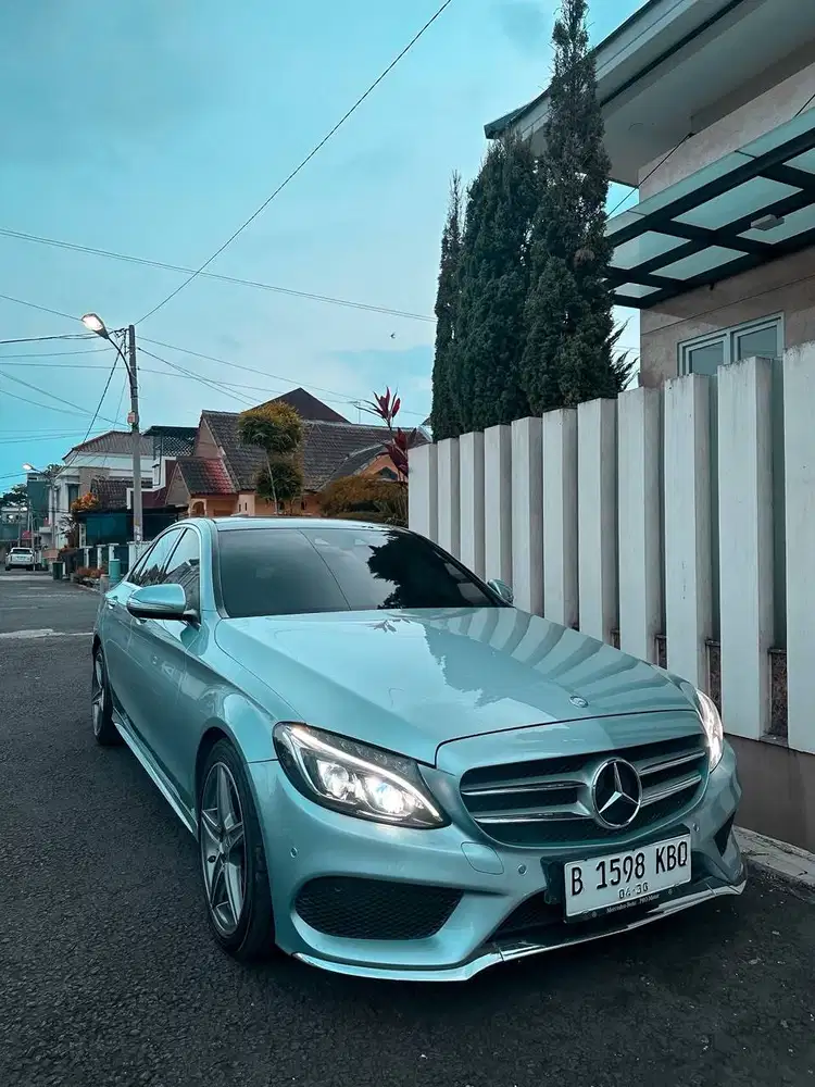 Mercedes benz c250 amg w205 2015 blue biru bu mercy