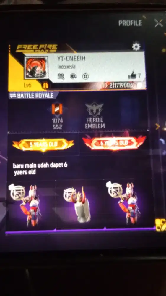 Akun free fire old murah