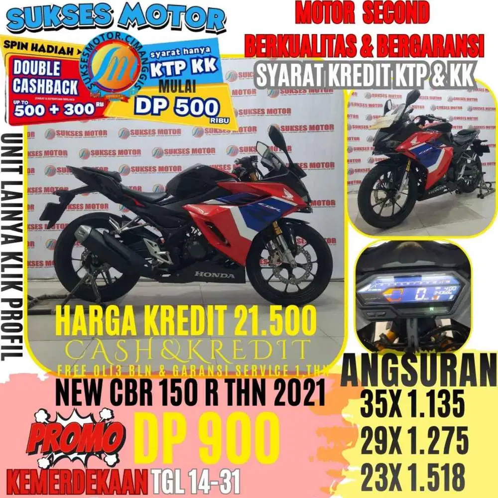 CBR 150 R TAHUN 2021 BERGARANSI CASHBACK UPTO 3OORBUAN