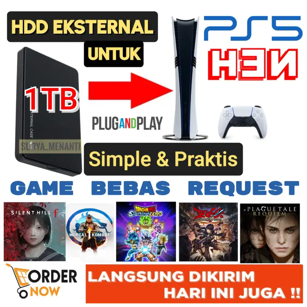 HDD PS5 PNP (Lihat Deskripsi) Murah Terjangkau Harganya