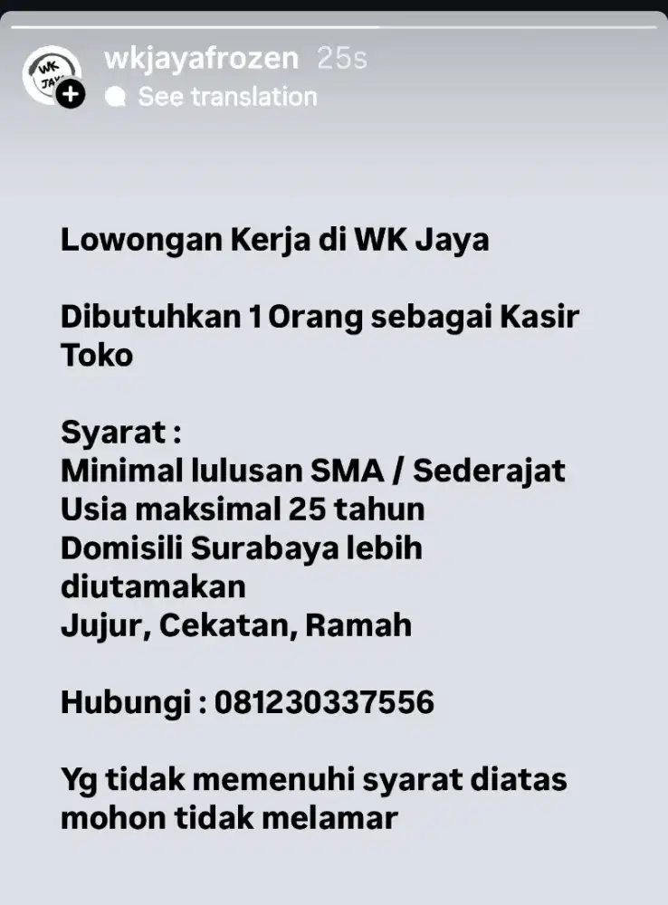 Lowongan Kerja Sebagai Kasir Toko