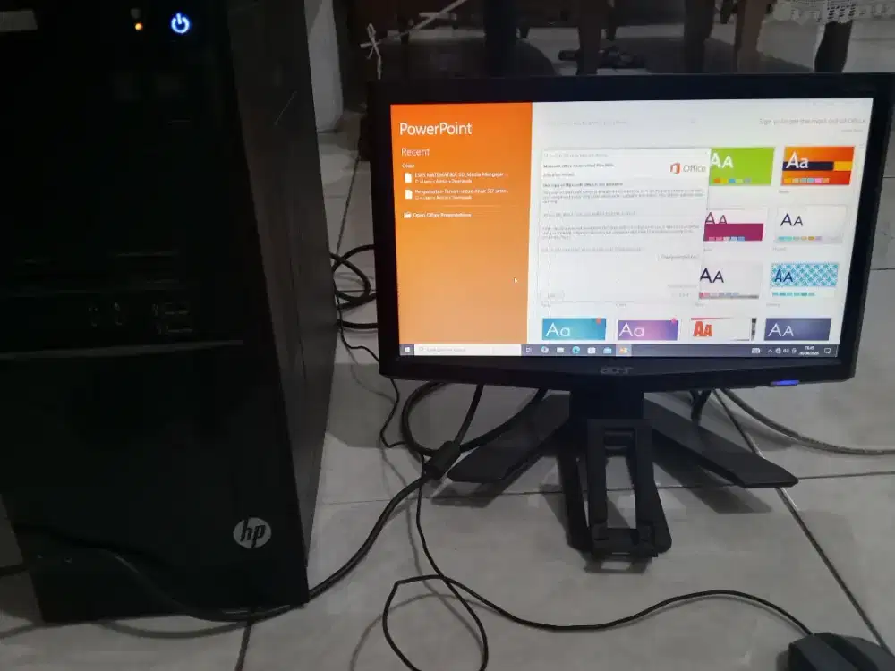 PC komputer monitor keyboard merk HP