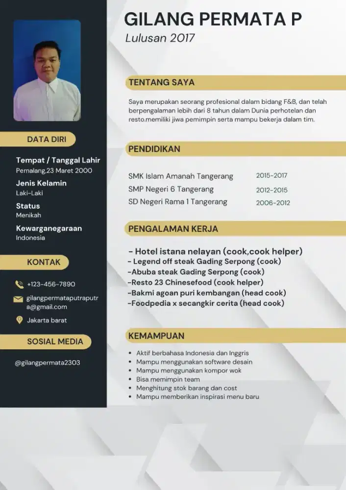 Cari pekerjaan di bidang f&b