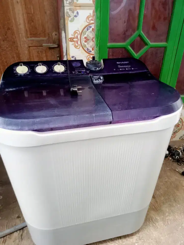 Jual mesin cuci 2 tabung merk shrap 10 kg