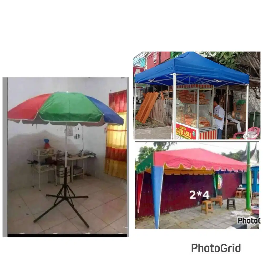 Tenda kafe, tenda payung, kain terpal tenda