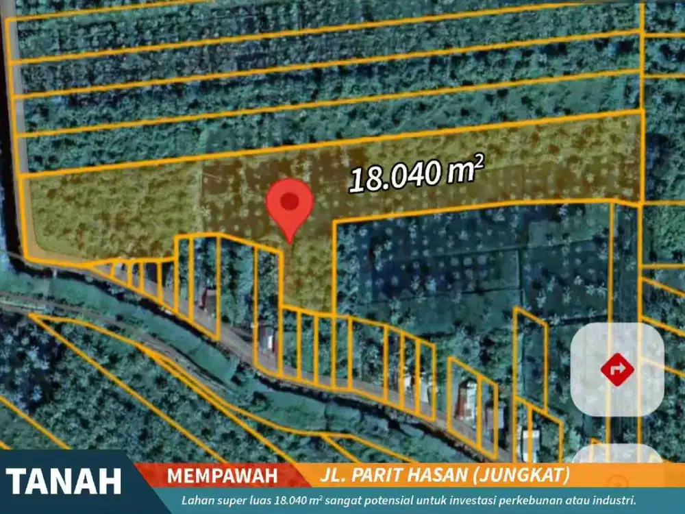 tanah potensial cocok untuk invest maupun industri di jungkat mempawah pontianak