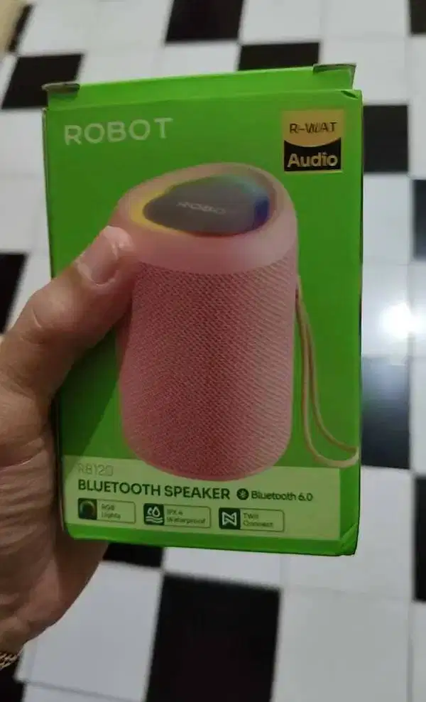 Speaker Bluetooth Robot RB120 Warna Pink