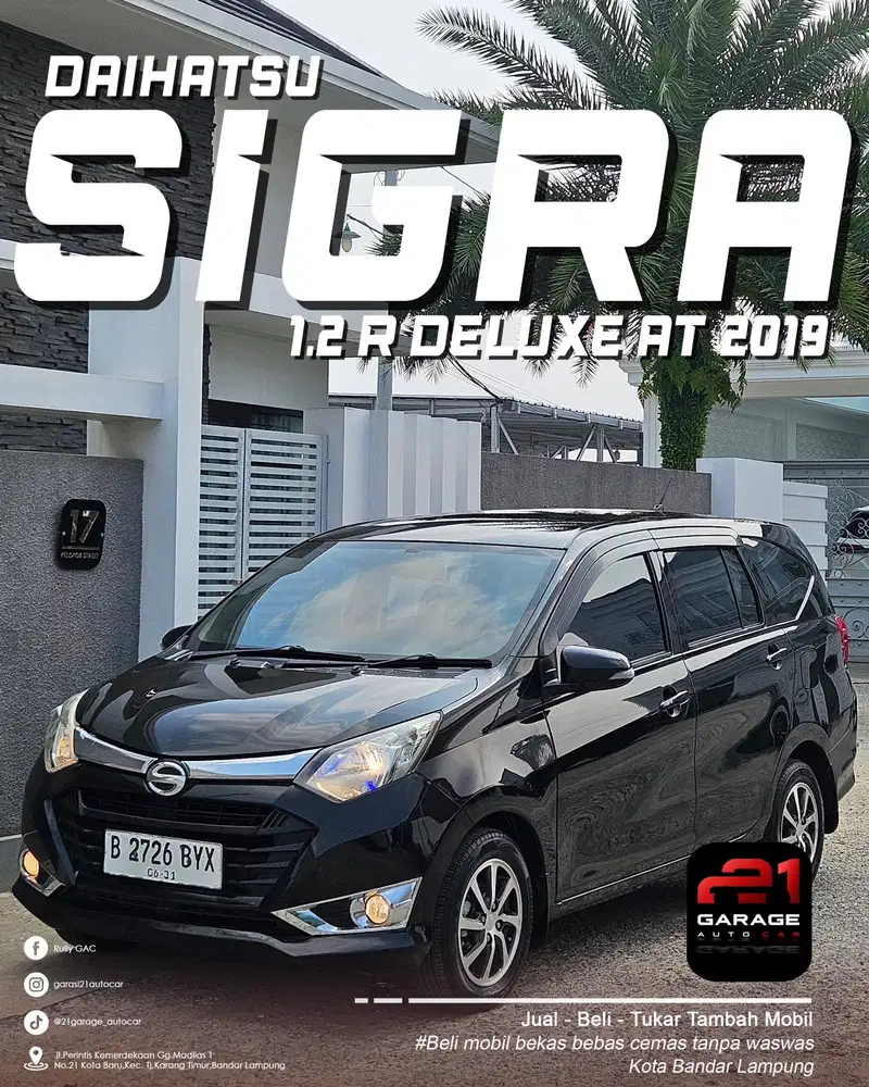 Daihatsu sigra 2019 R deluxe metik istimewa dp ceper ajah yuk 7 yuk
