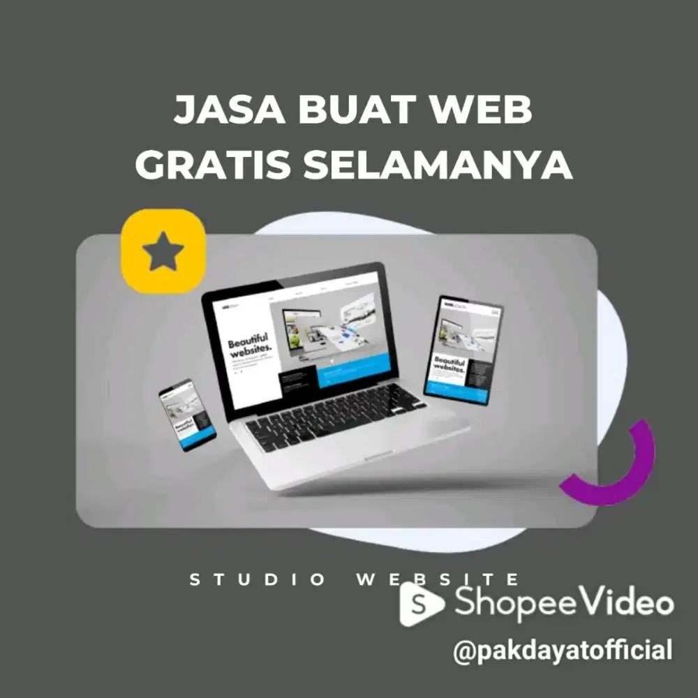 Jasa buat website murah gratis selamanya sekali bayar