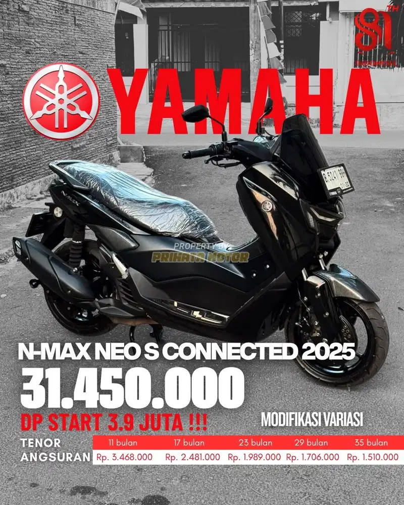YAMAHA N-MAX NEO S CONNECTED 2025 SUPER LIKE NEW MODIF VARIASI !!!