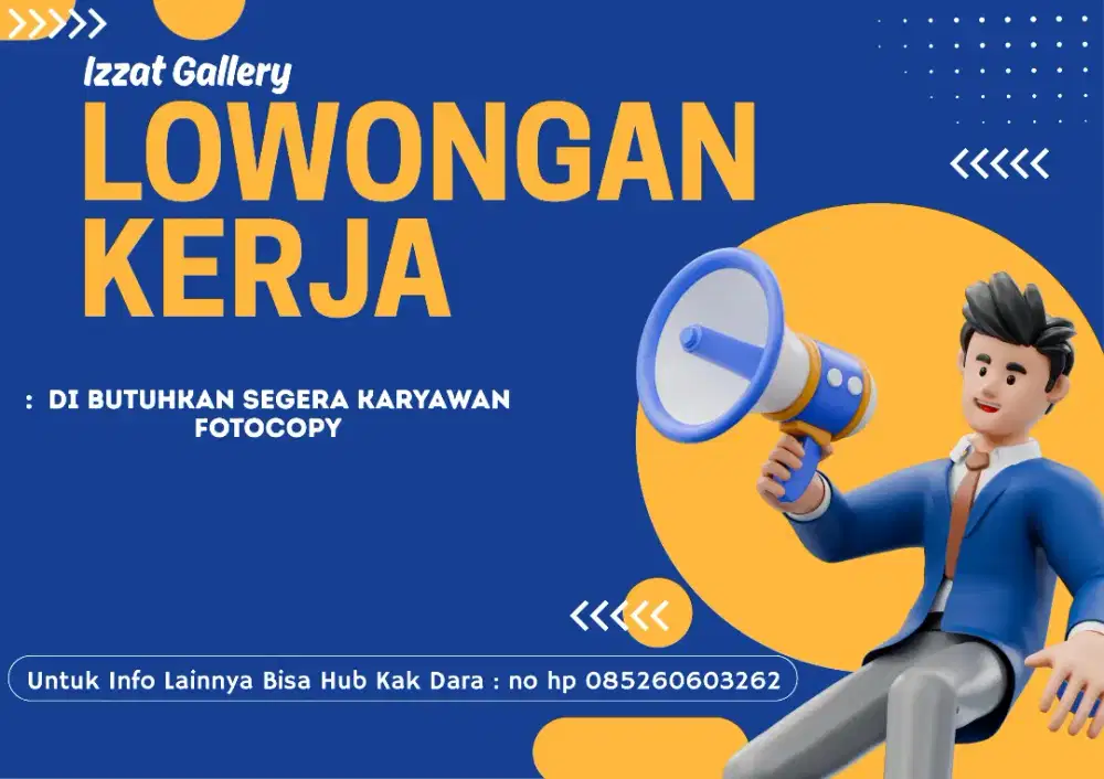 Karyawan toko fotocopy