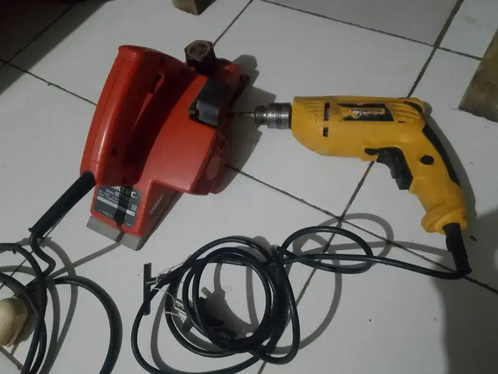 Mesin serut maktec MT190 & bor krisbow elektric drill