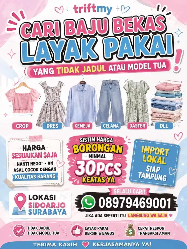 Cari baju bekas perempuan