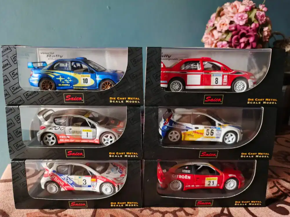 Diecast 6 set mobil rally WRC skala 1:32