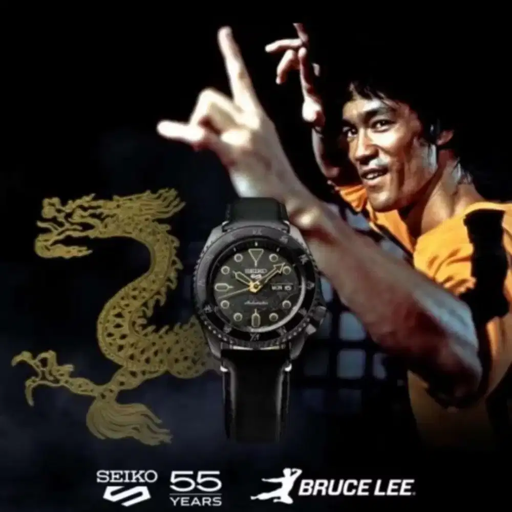Dijual Seiko 5 Sports SRPK39K1 Bruce Lee Leather Strap Limited Edition