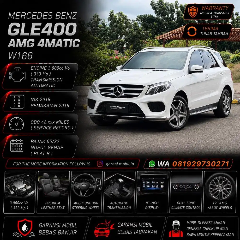 Mercy GLE400 AMG 4Matic W166 2018