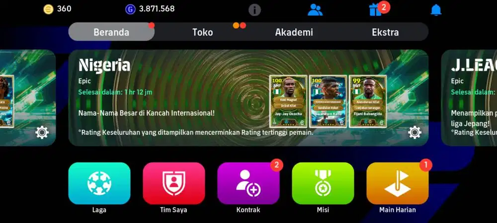 Jual akun efootball