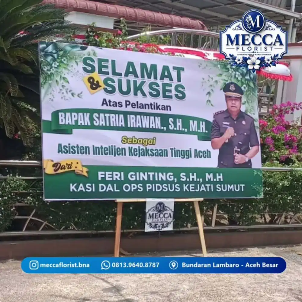 Papan bunga spanduk untuk berbagai acara