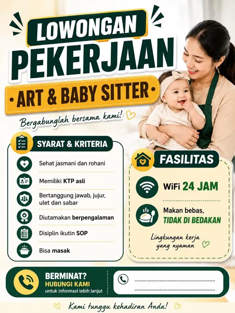 Di cari baby sister $ art