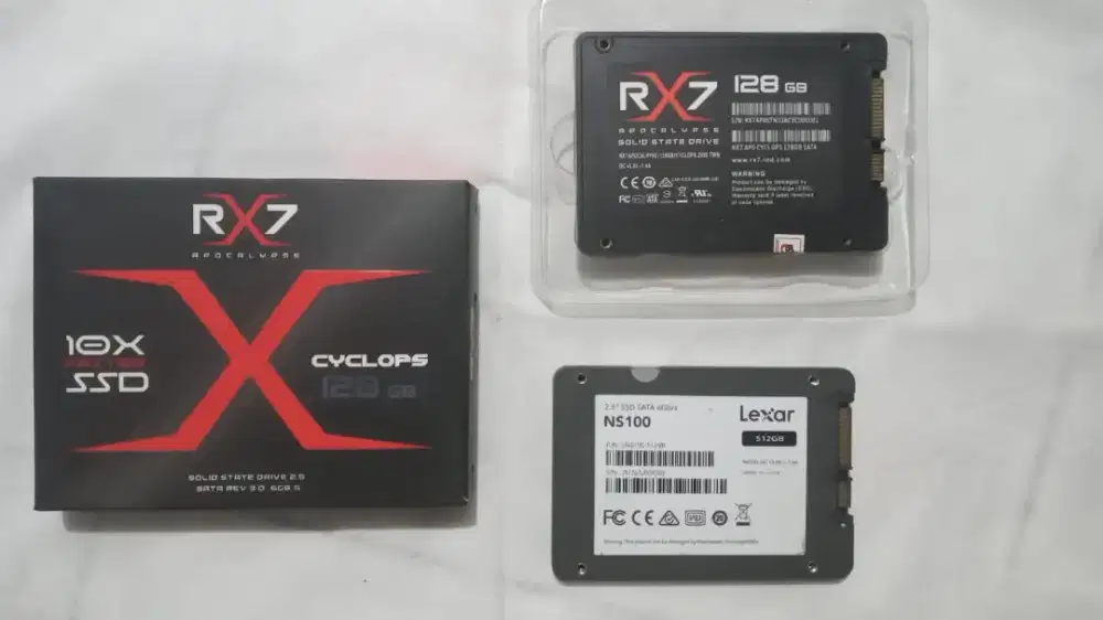 SSD 512 GB & 128 GB