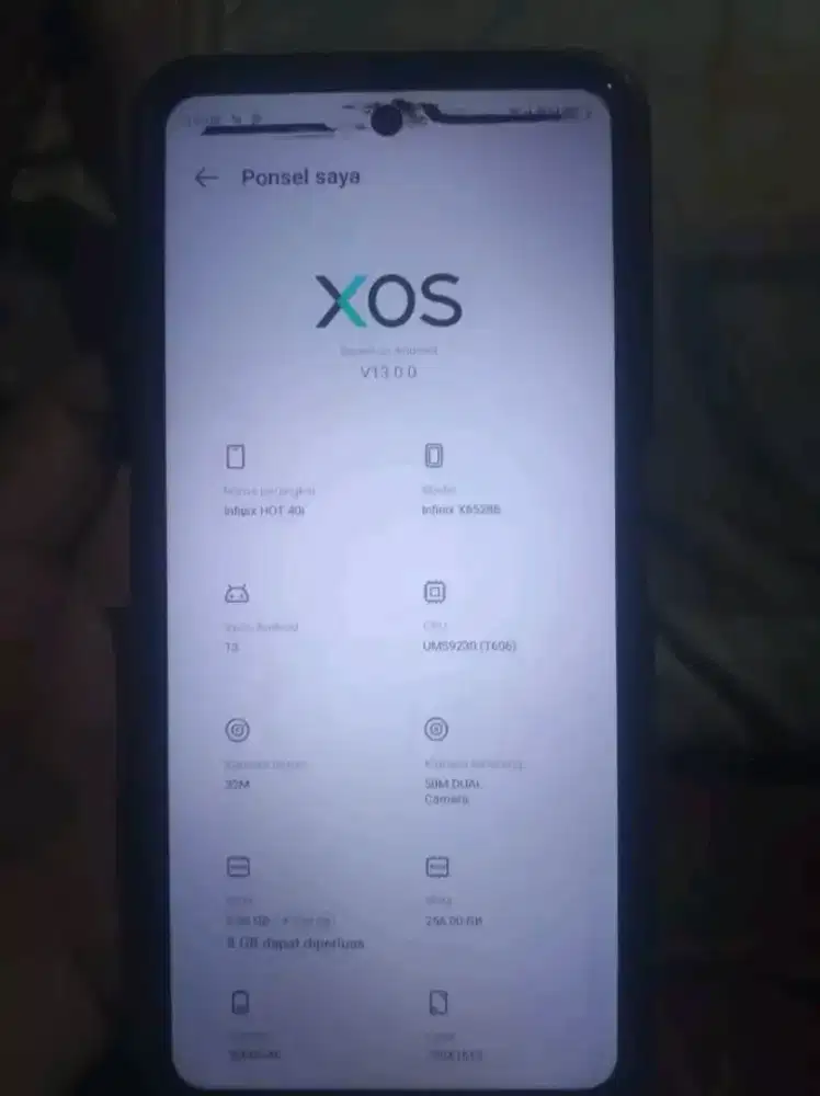 Infinix hot 40i ram 8+8/256