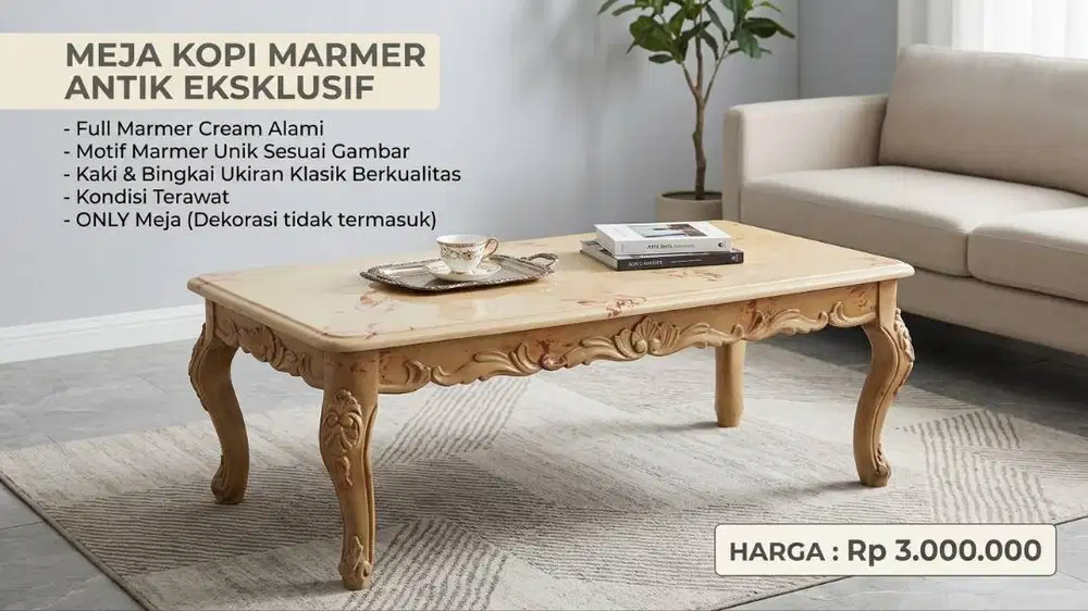 Meja full marmer