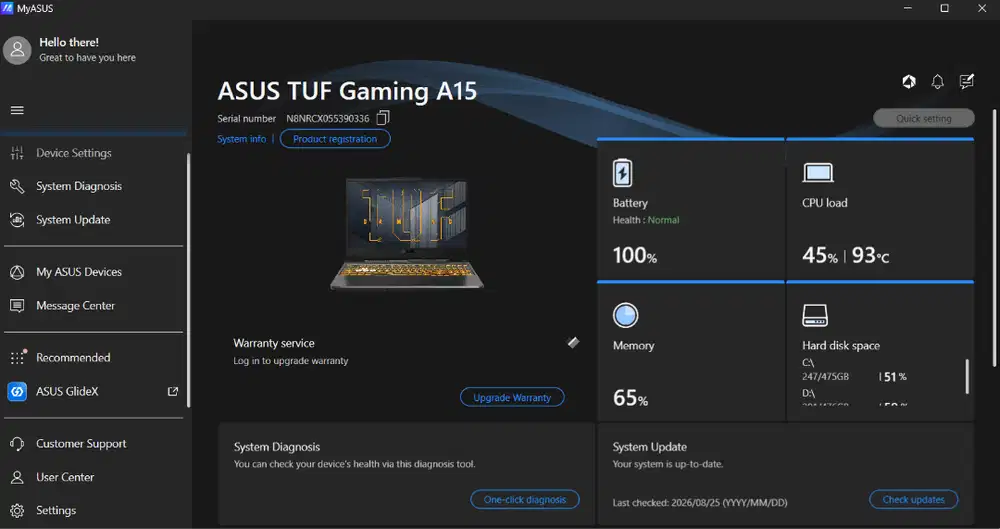 laptop Asus TUF gaming A15Fa506ICB Ryzen 7  4000