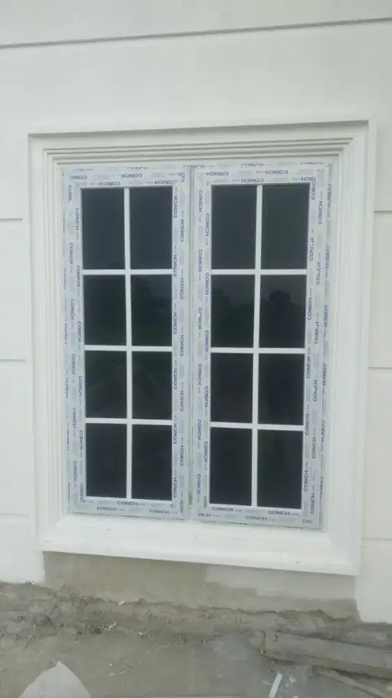 Jendela Upvc kaca motif motif minimalist