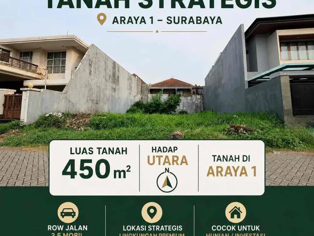 Dijual tanah araya 1 (Galaxy Bumi Permai)