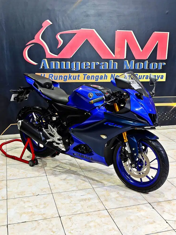 R15 V4 connected 2023 Blue glossy supermewah. Anugerah motor rungkut