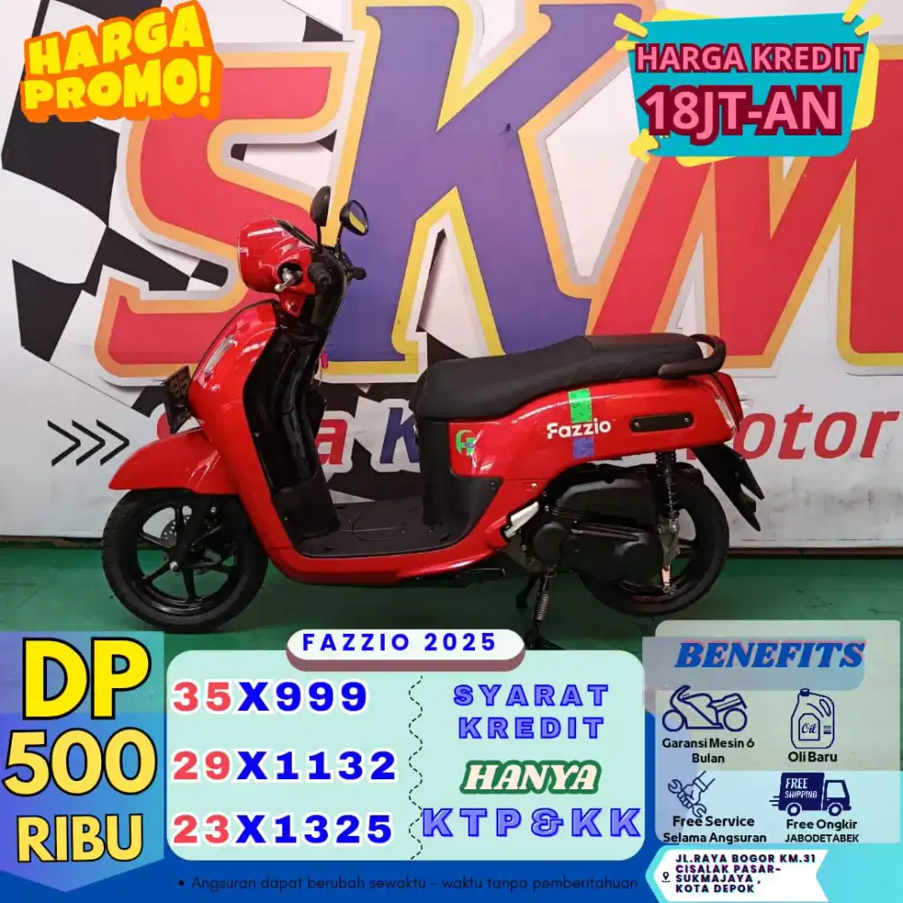 DP 500k Yamaha fazzio 2025 cash/credit