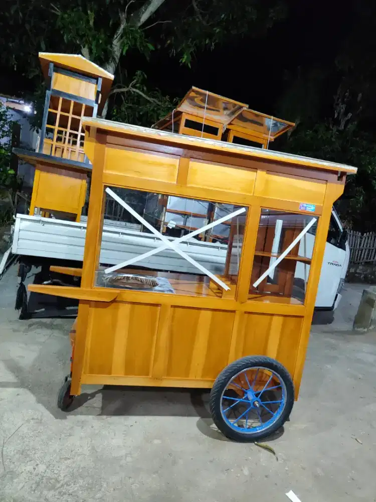 Sedia Gerobak Angkringan, Bakso Mie Ayam, Bubur, Sate, Soto, Pecel dll