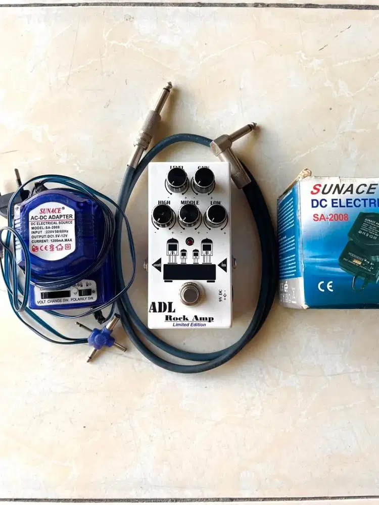 Efek pedal gitar distorsi ADL Rock Amp distortion elektrik metal kodok