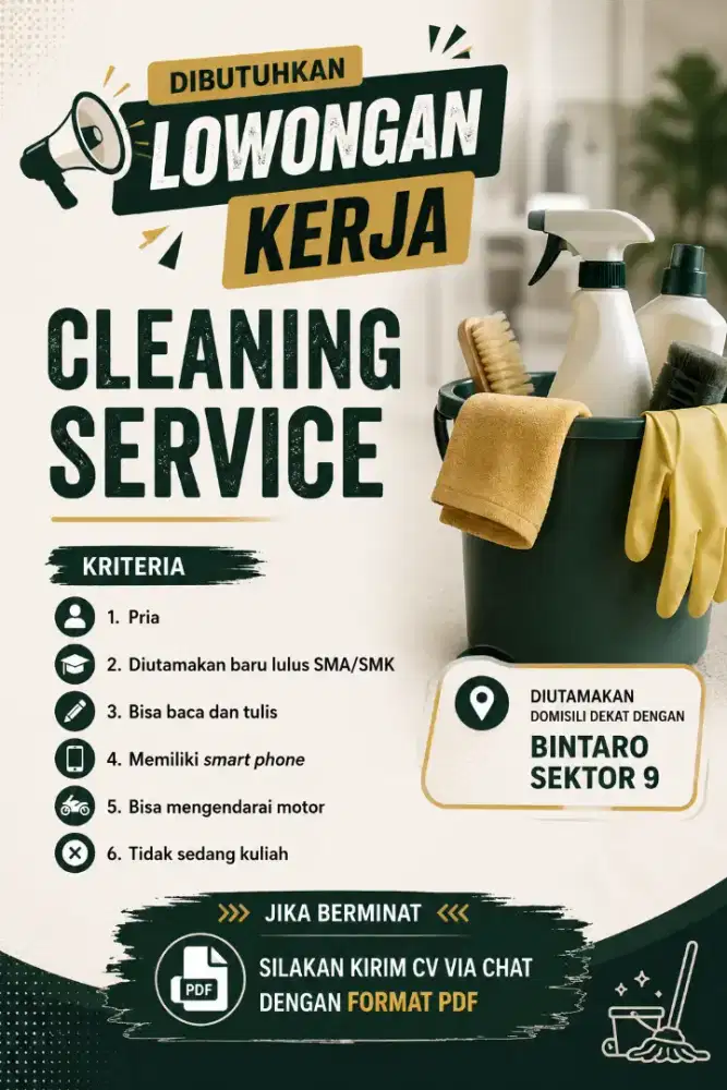 Lowongan Kerja Cleaning Service