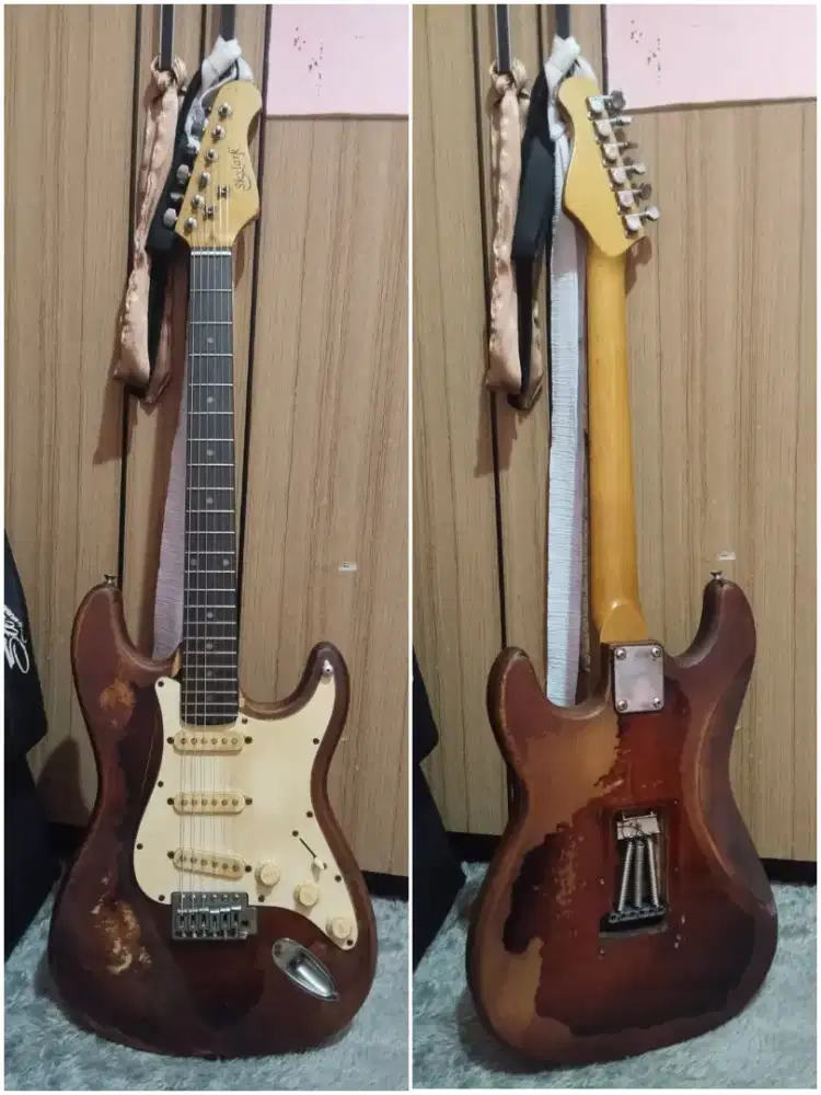 gitar listrik ori skylark strato mantap relic vintage siap pakai nett
