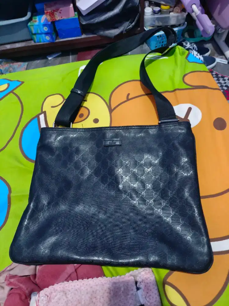 Tas Gucci GG imprime crossbody black kulas made in Italy original