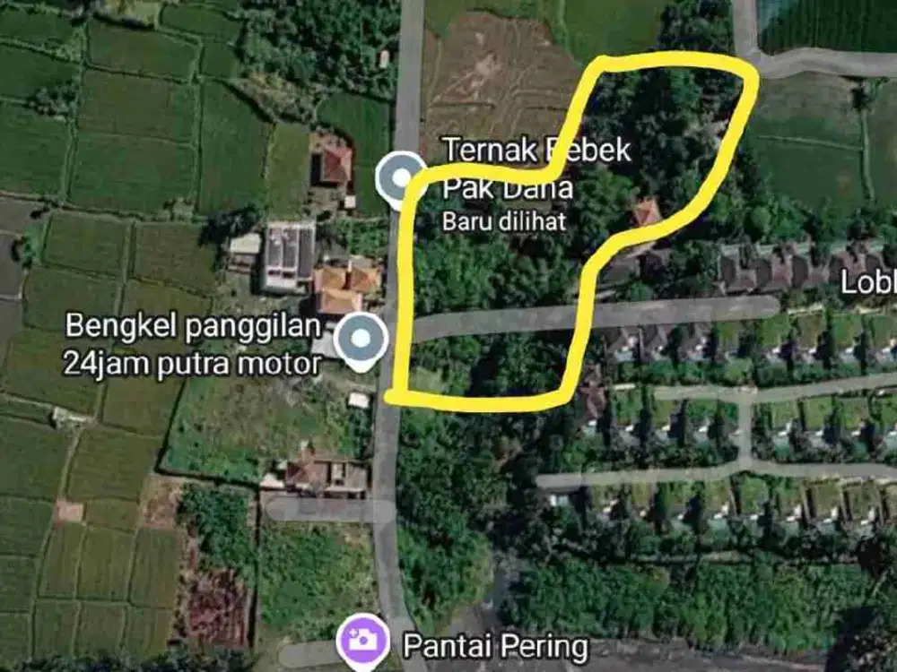 Tanah Komersial Full View Laut 40 Meter ke Pantai Keramas