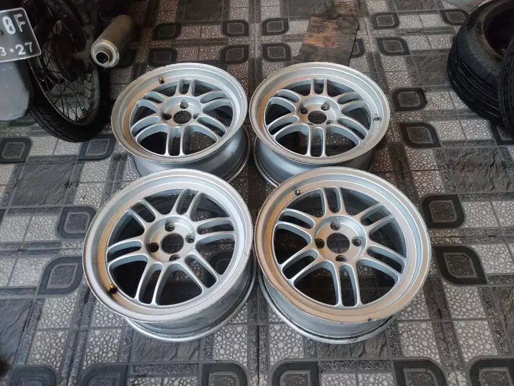 Velg Mobil HSR RPF1 Enkei RPF Rep R16 Silver PCD 4x100 ET 40 Lebar 7