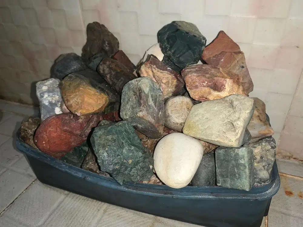 Borongan Bahan Batu Akik Rough Mixed