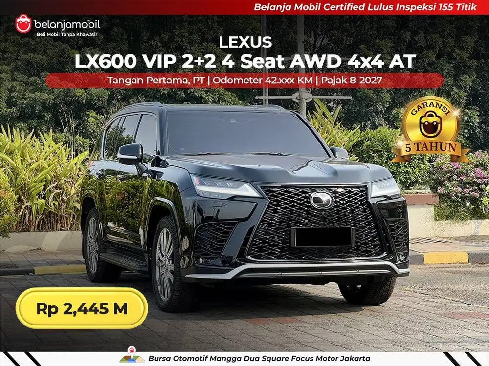 [ VIP 2+2 - 4x4 ] Lexus LX 600 LX600 4 Seat AT Hitam 2023/2024