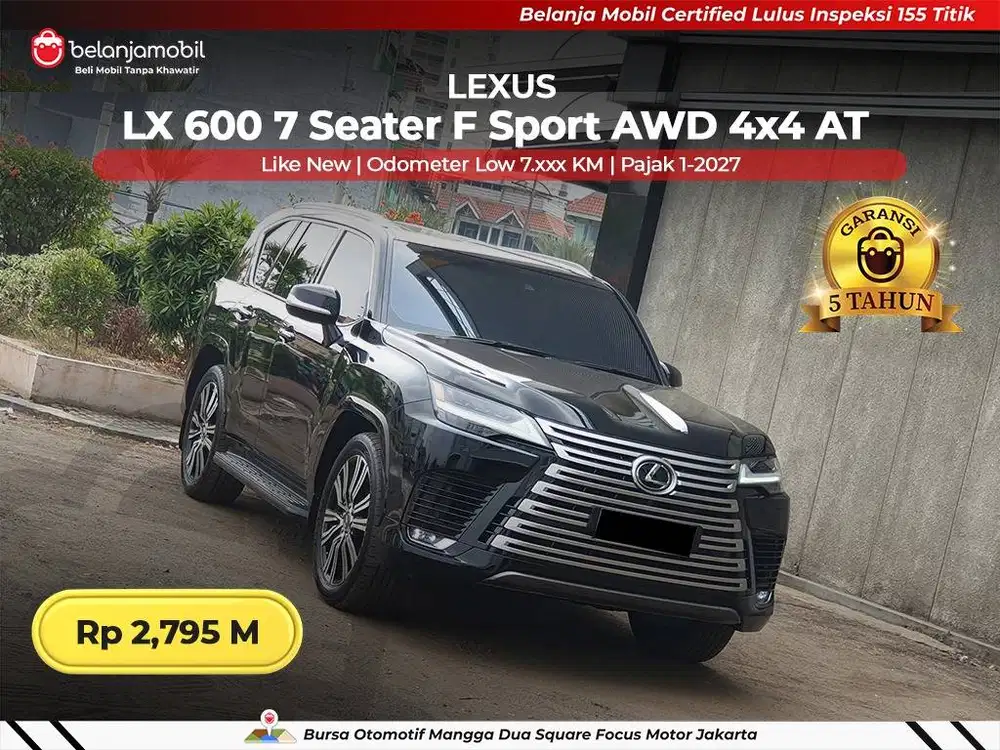 [ 4x4 - KM LOW 7RB ] Lexus LX 600 LX600 7 Seater F Sport AT 2023/2024