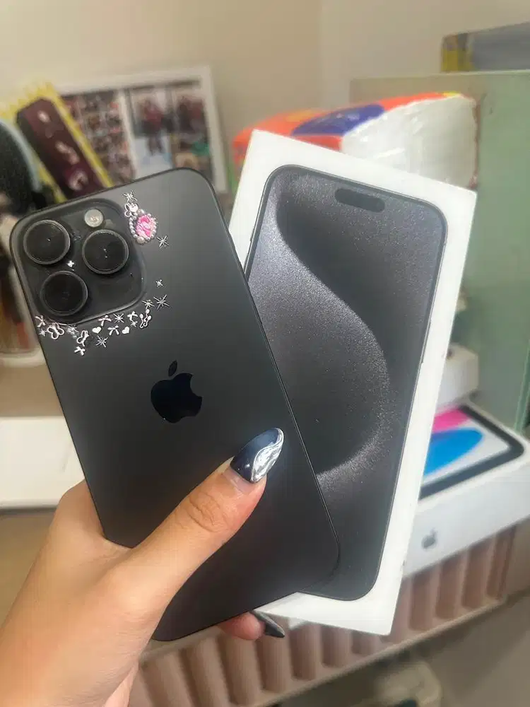 Iphone 15 promax 256gb ibox black titanium