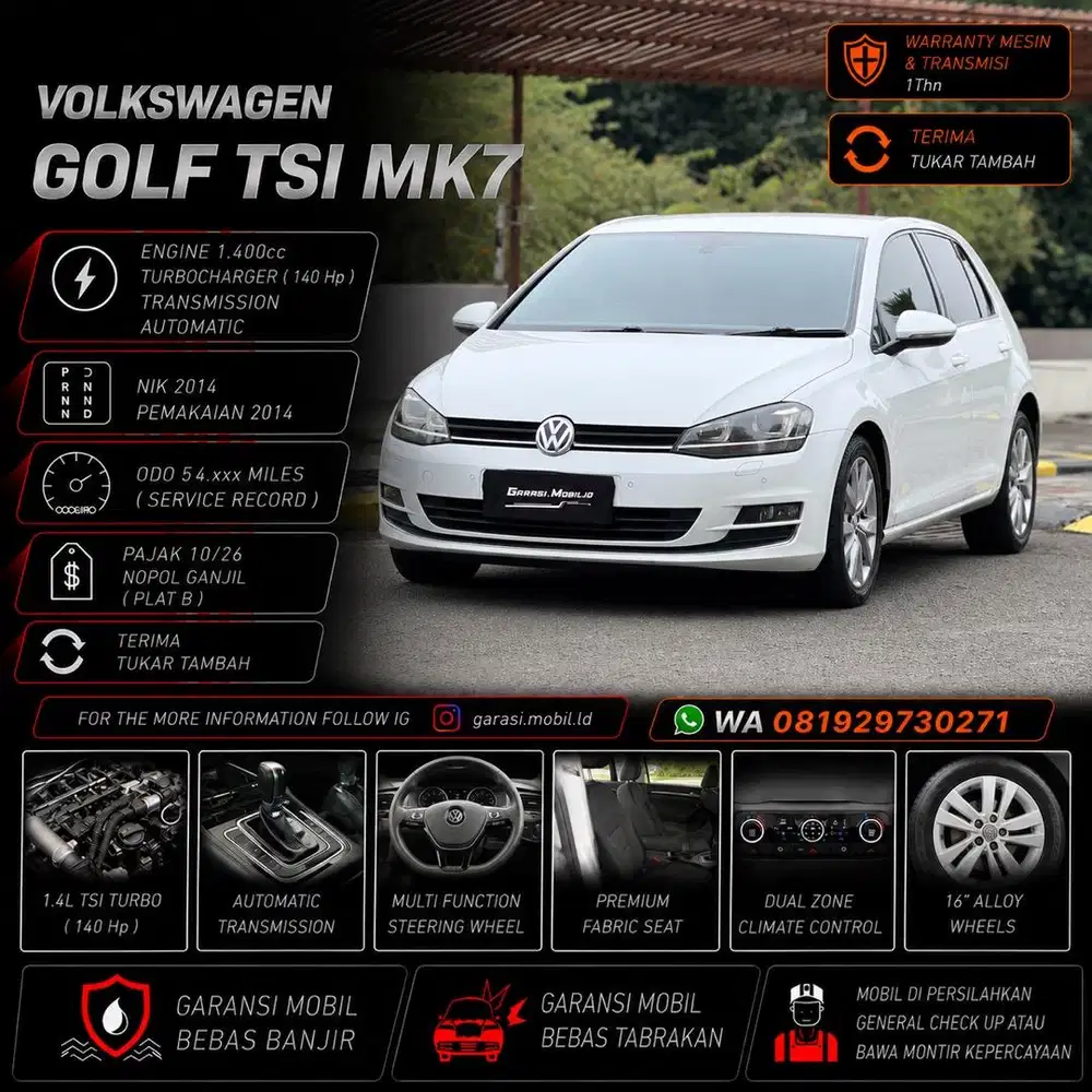 VW Golf 1.4 TSI MK7 2014
