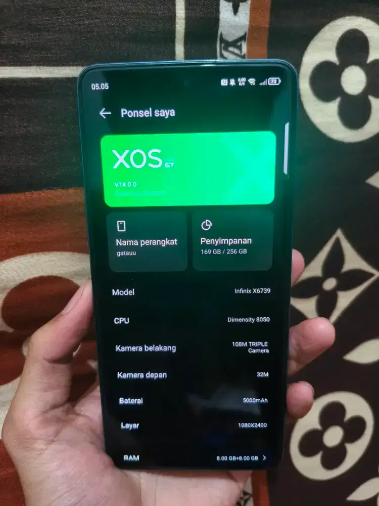 INFINIX GT 10 PRO RAM 8+8 256