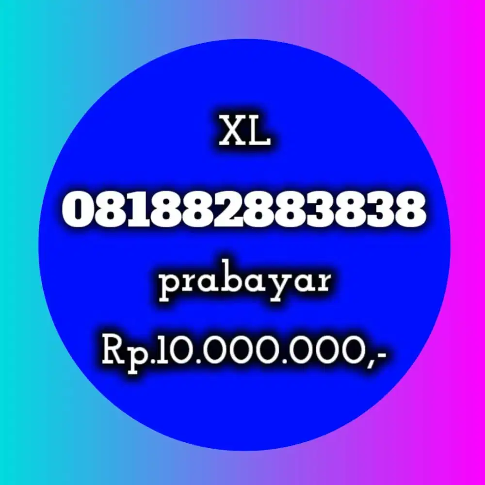 NOMOR CANTIK KOLEKSI XL 3838