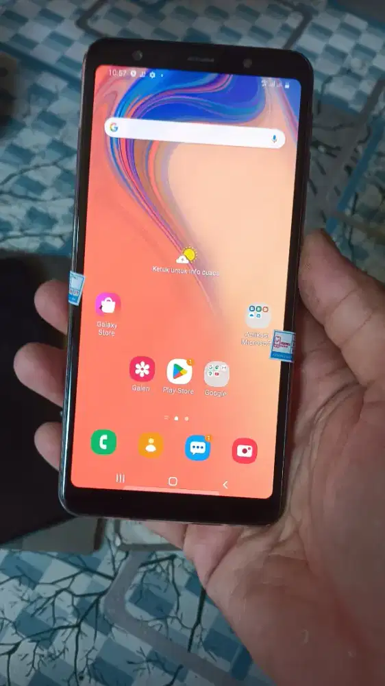 Samsung A7 2018 original ram 6/128 layar super amoled