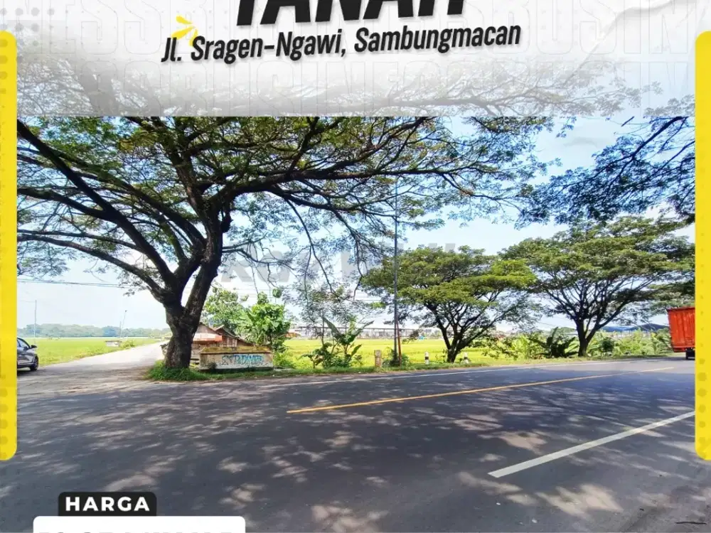Dijual Tanah Zona Industri di Sambungmacan Sragen